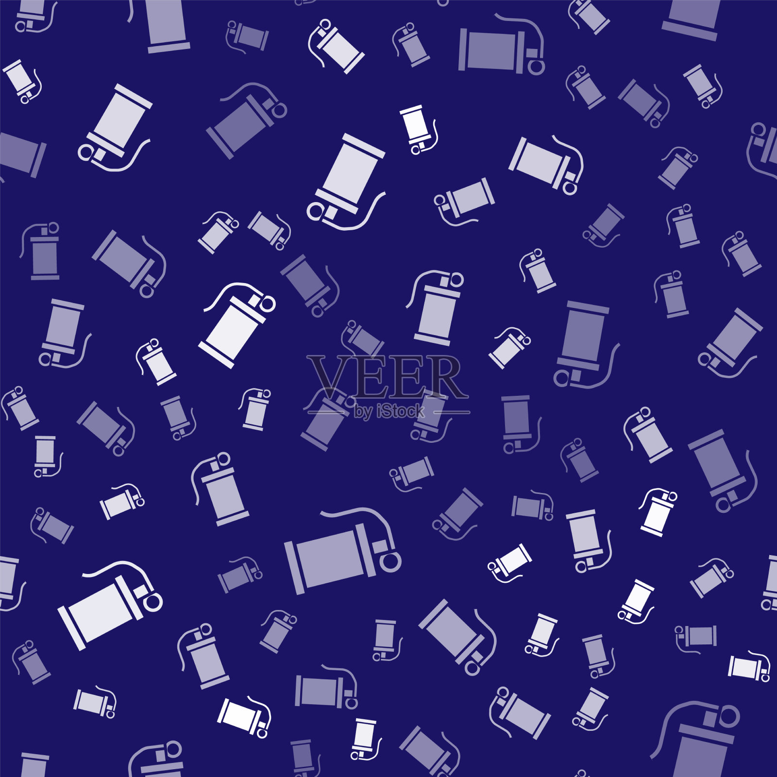 白色手烟手榴弹图标隔离无缝插画图片素材