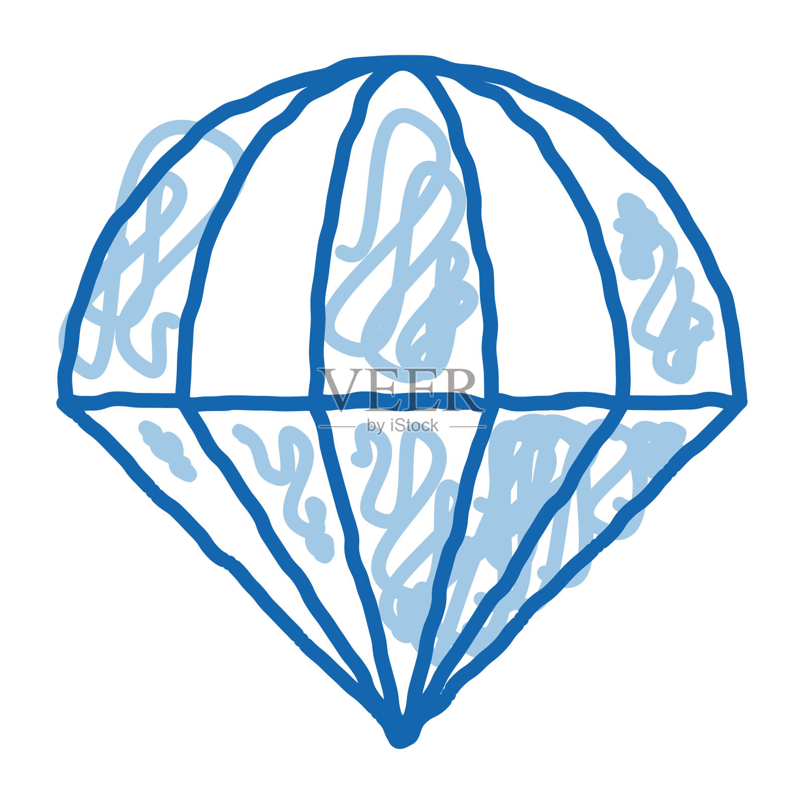 降落伞涂鸦图标手绘插图插画图片素材