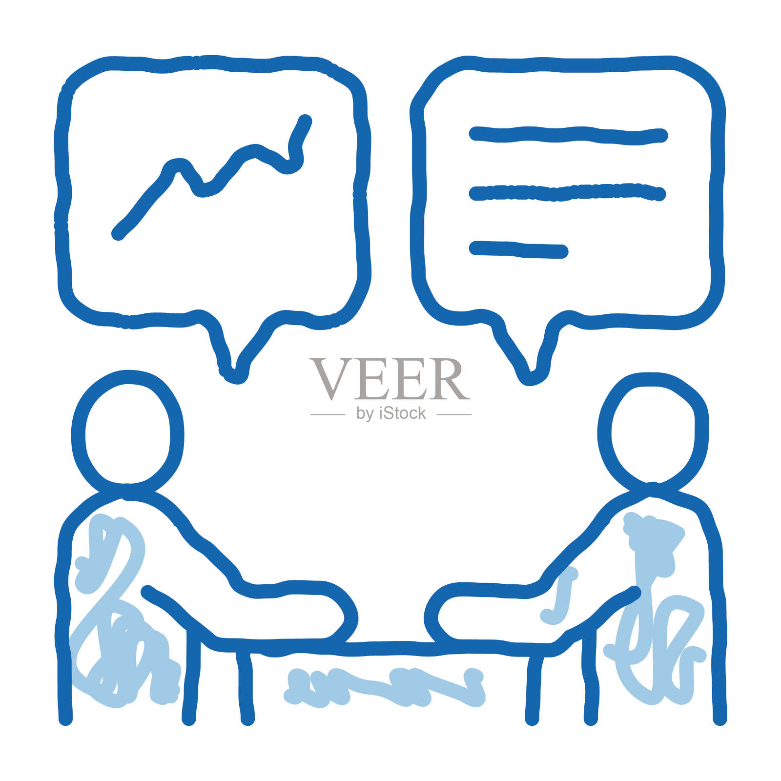 人类讨论涂鸦图标手绘插图插画图片素材