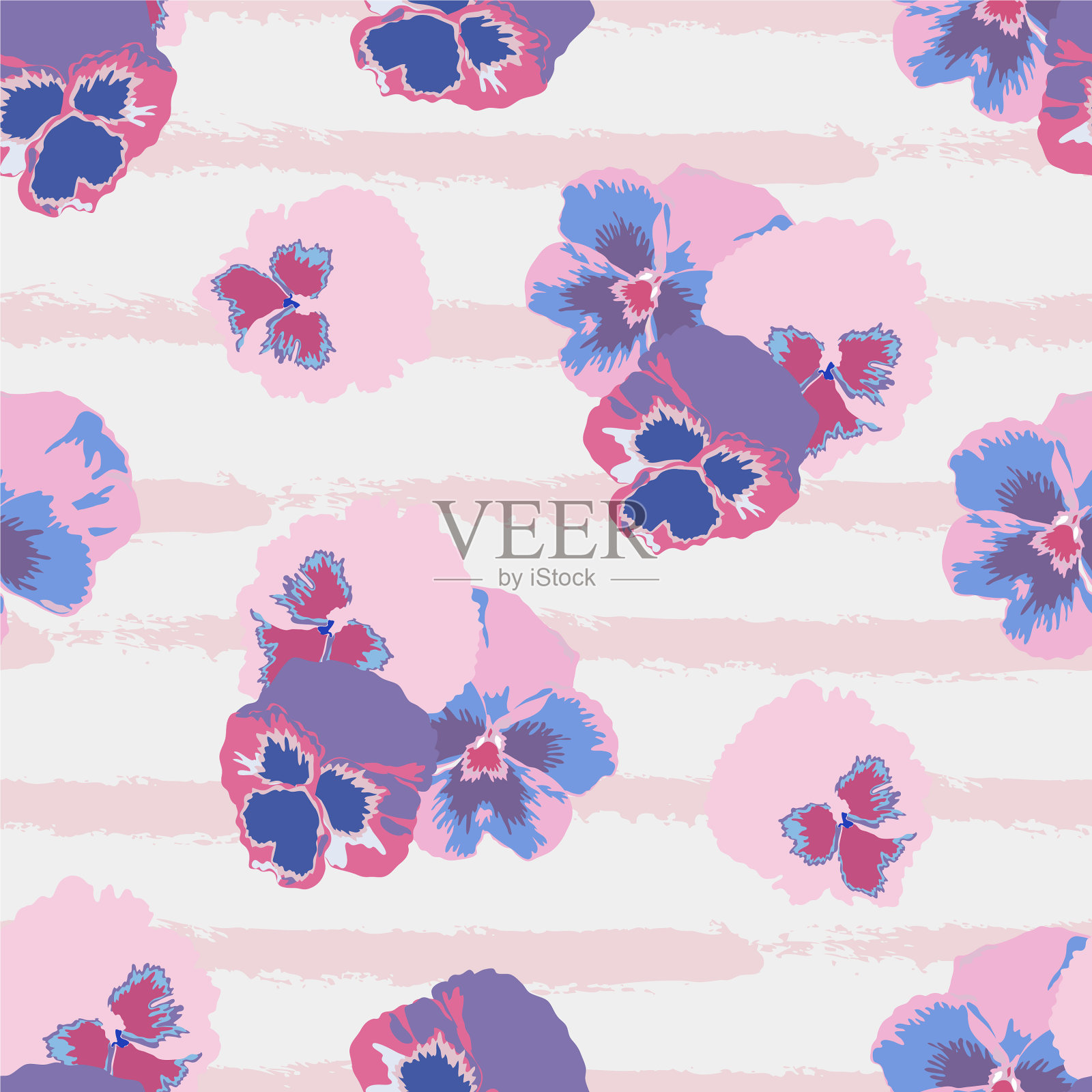 花卉无缝模式插画图片素材