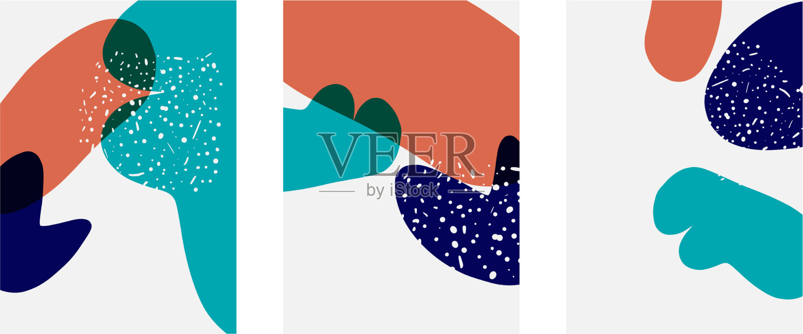 手绘涂鸦形状墙艺术绘画风格插画图片素材