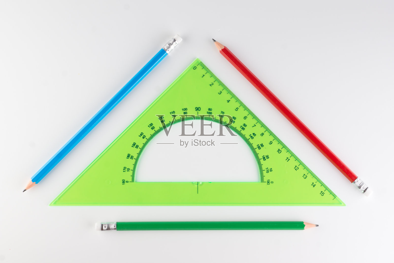 三角尺，用于隔离学习照片摄影图片