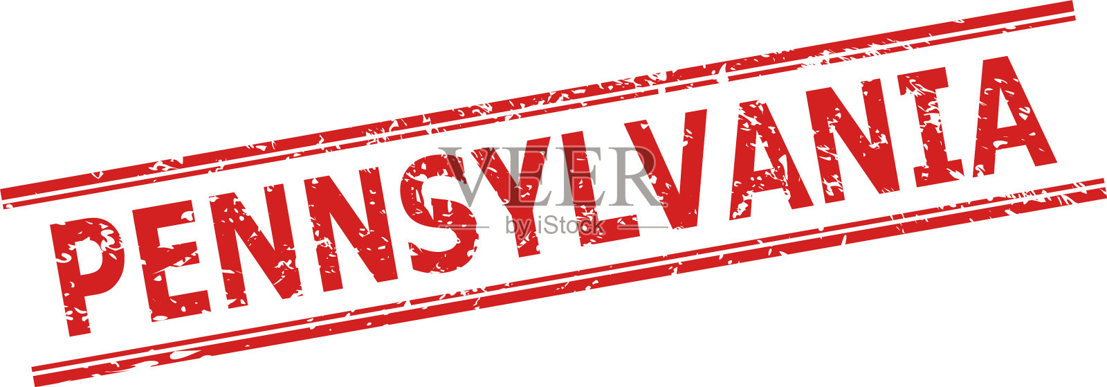 宾夕法尼亚州印章表面不洁插画图片素材