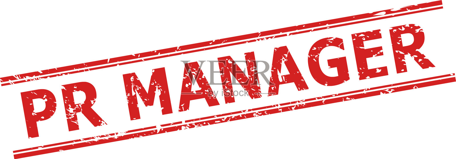 公关经理印章与刮花风格和双插画图片素材