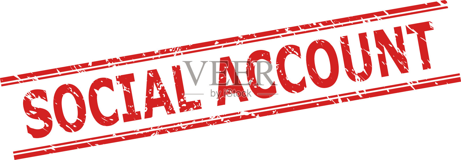 带有粗糙纹理的社会账户标识插画图片素材