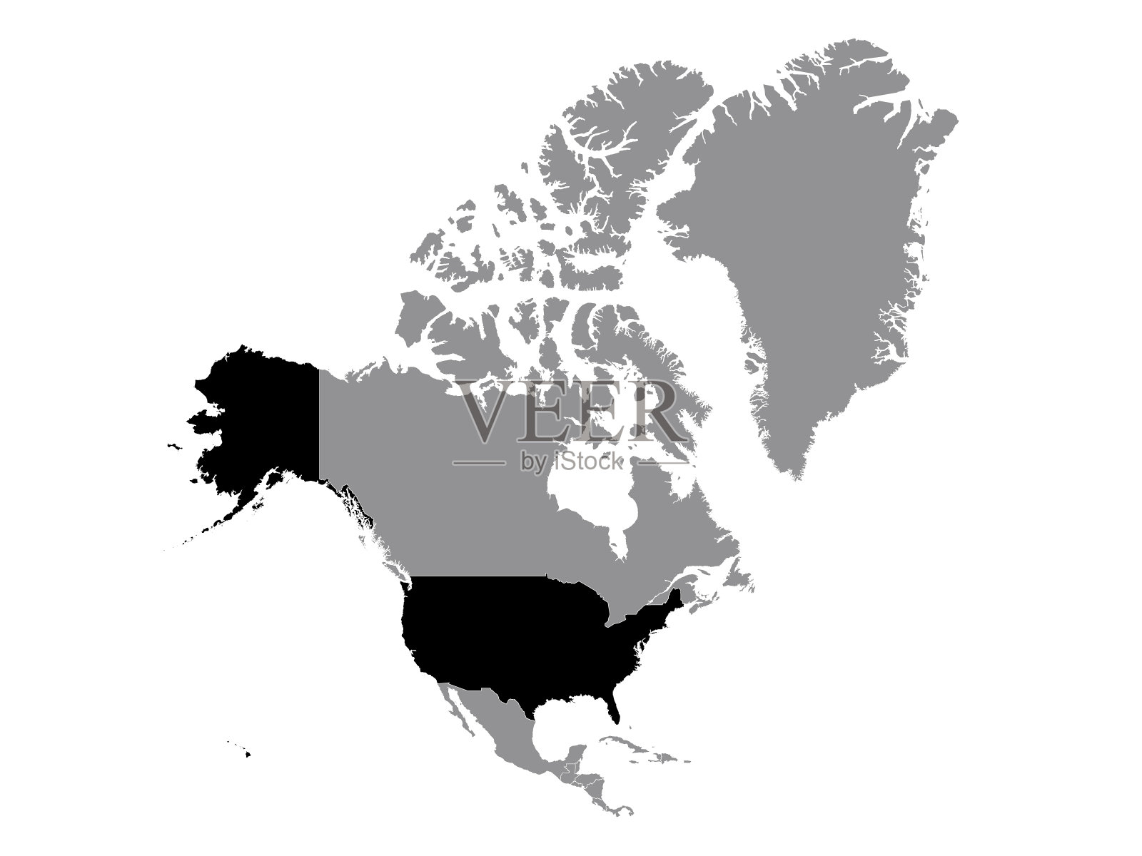 美国地图插画图片素材