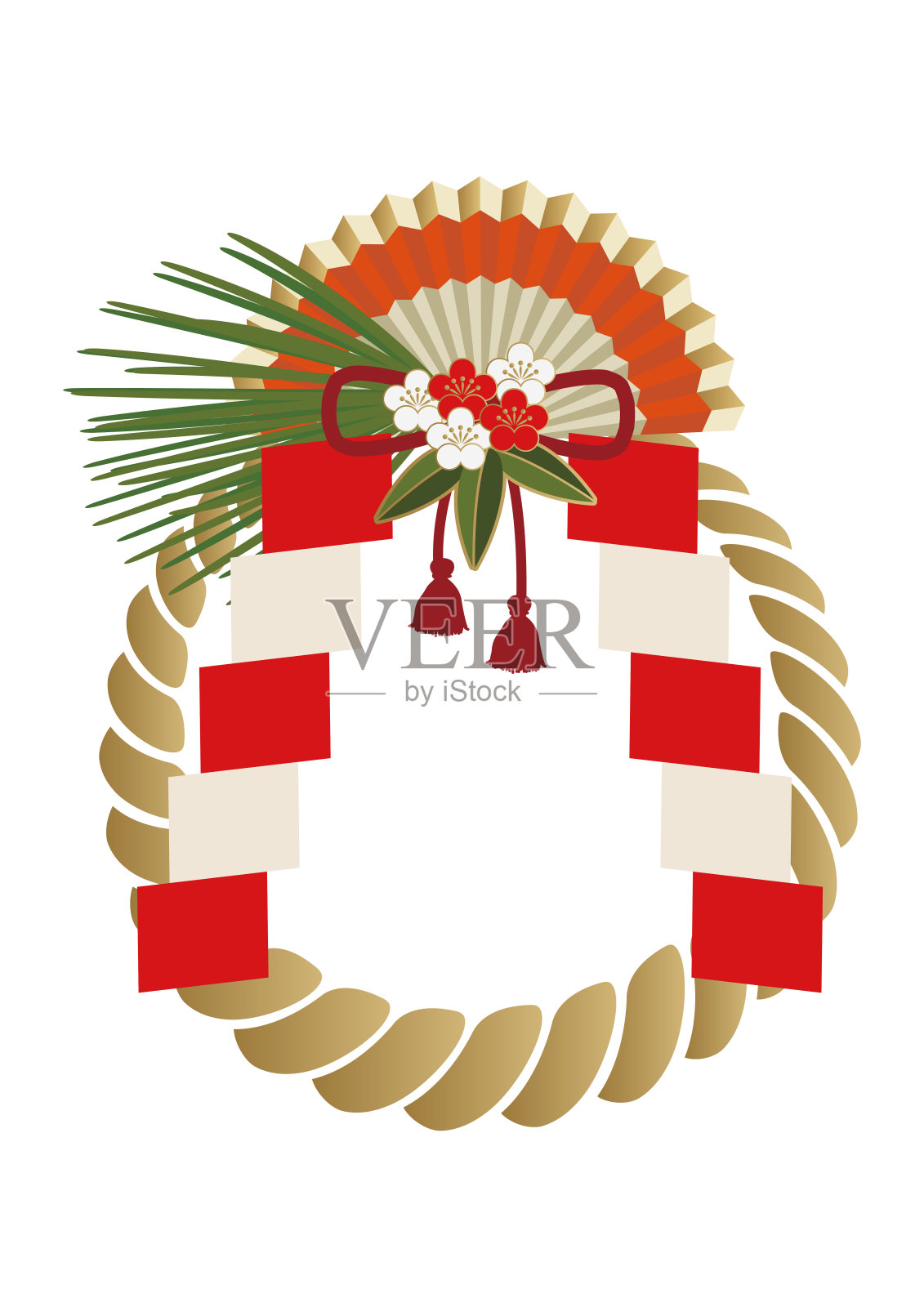 新年幸运装饰环插画图片素材