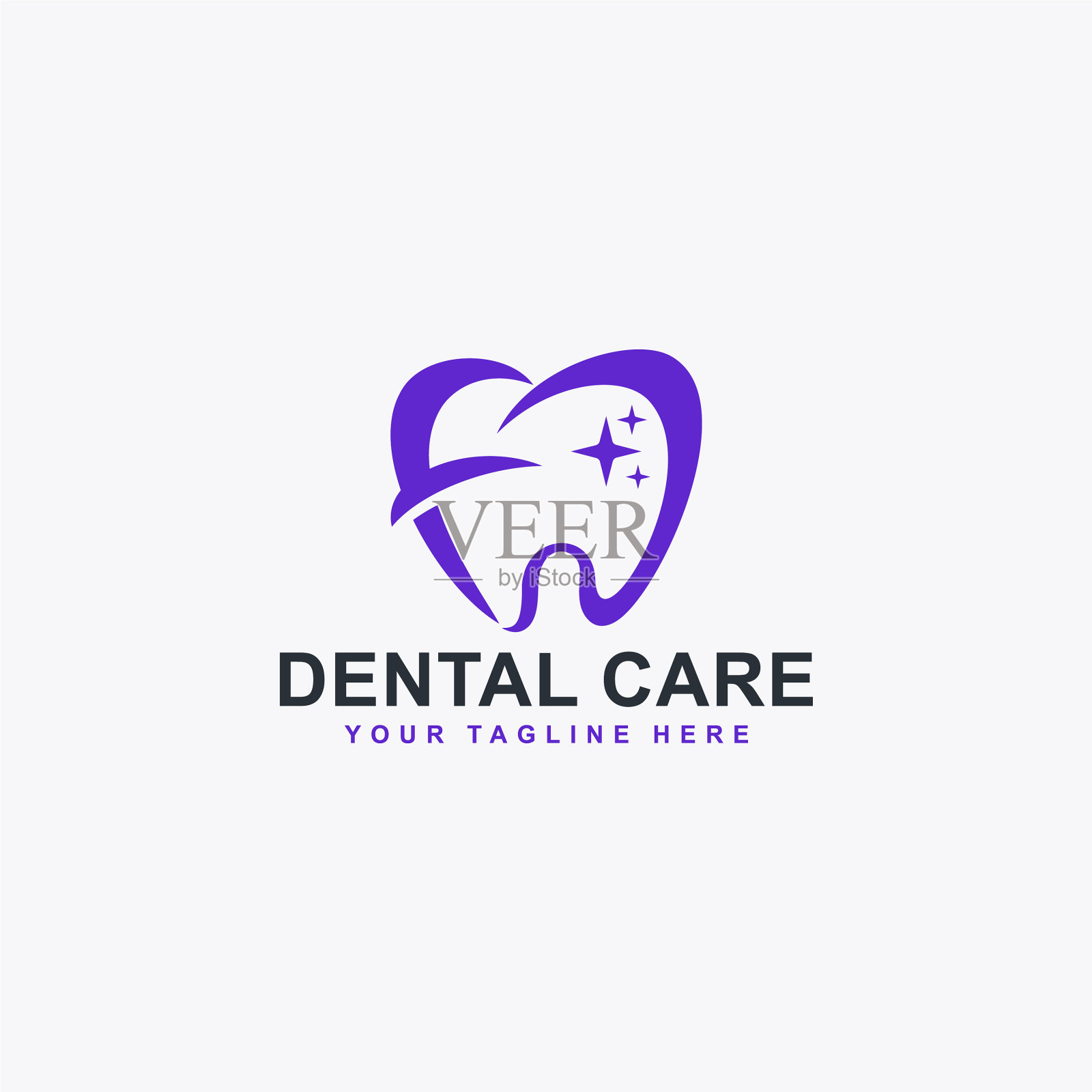 牙科诊所标志设计牙科护理标志符号插画图片素材