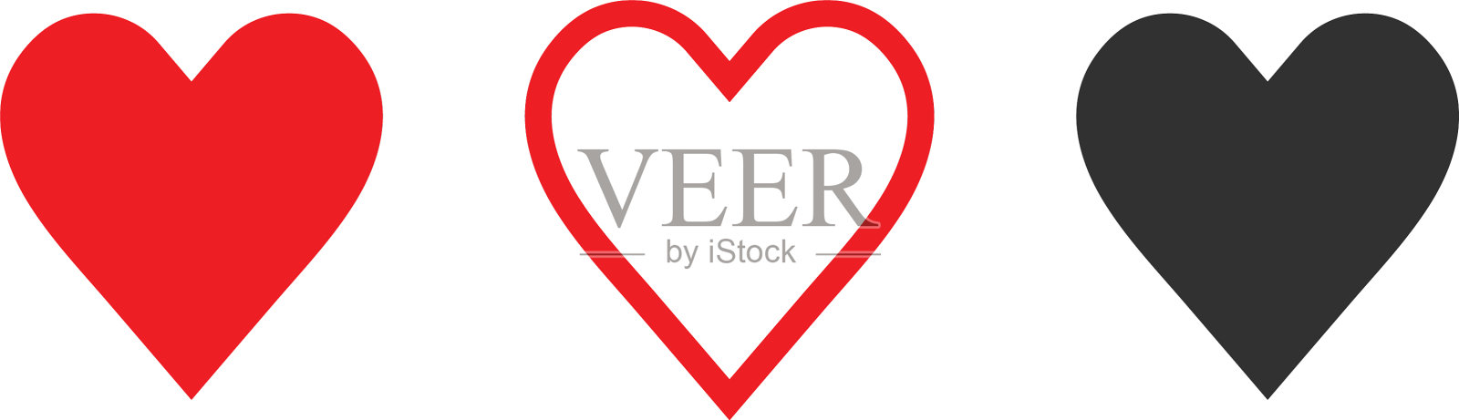 心形图标和像情人节社交网络插画图片素材