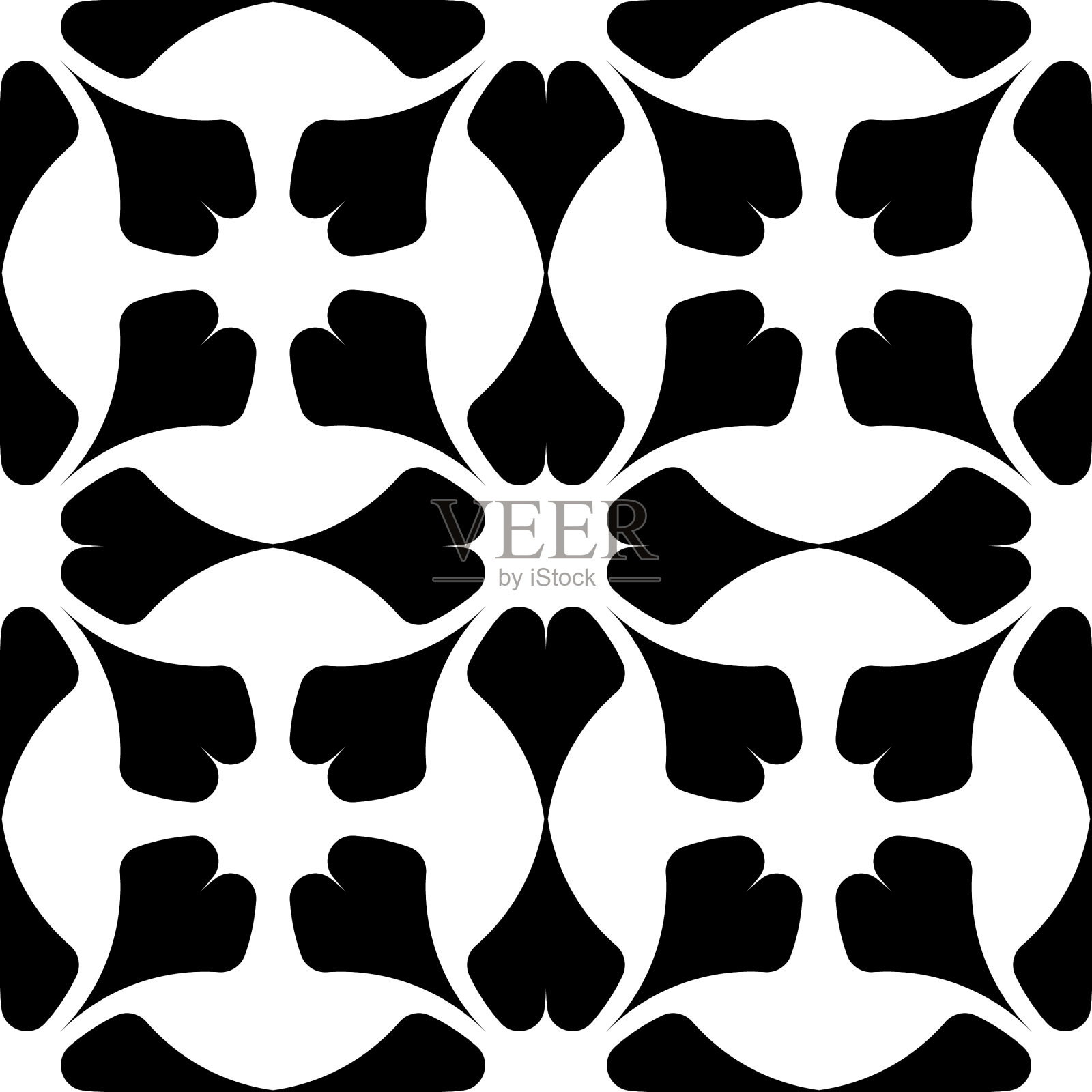 现代几何图案黑白抽象画插画图片素材