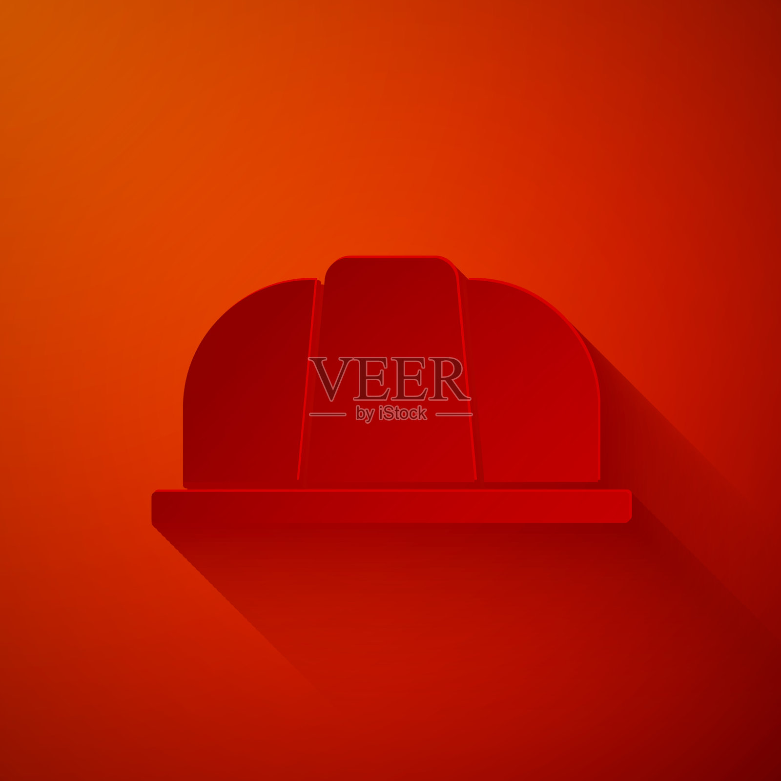 剪纸工人安全帽图标隔离上插画图片素材