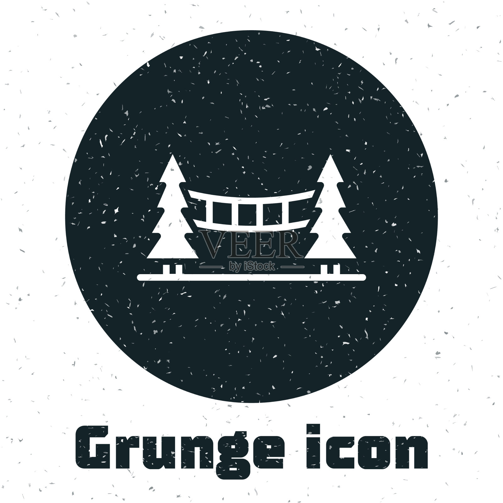 温哥华的Grunge capilano吊桥插画图片素材