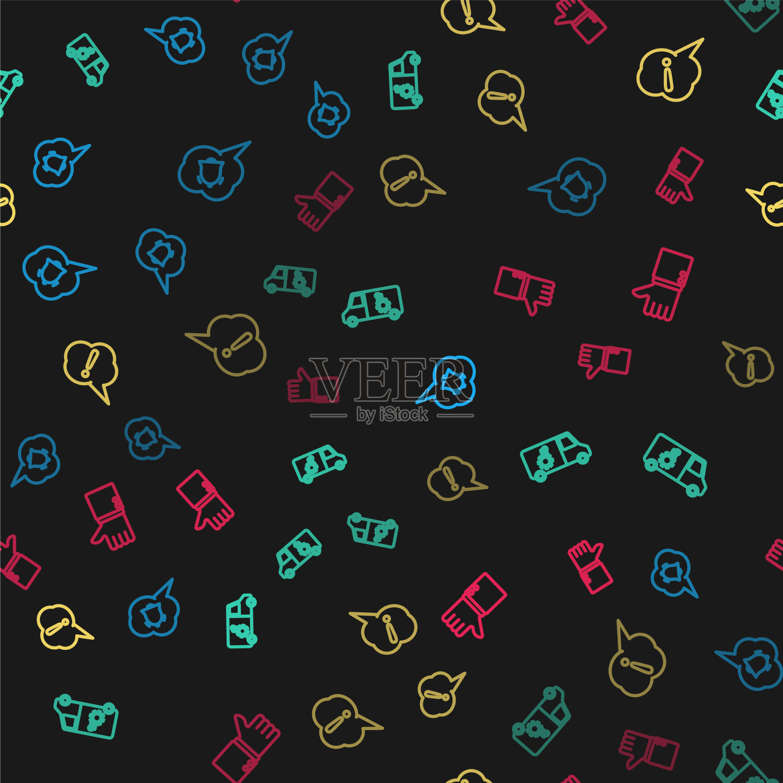 设置线路语音气泡聊天通知车图标素材