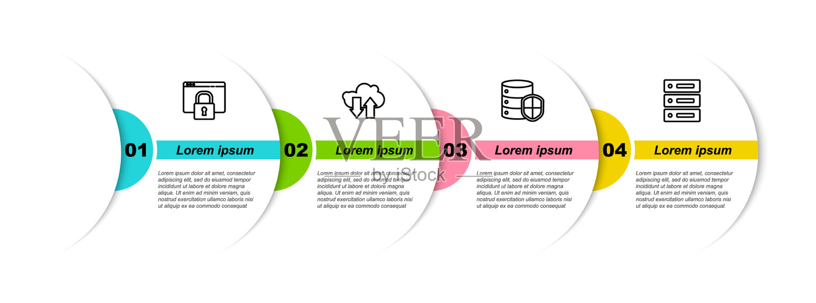 设置行安全您的网站与HTTPS SSL云插画图片素材