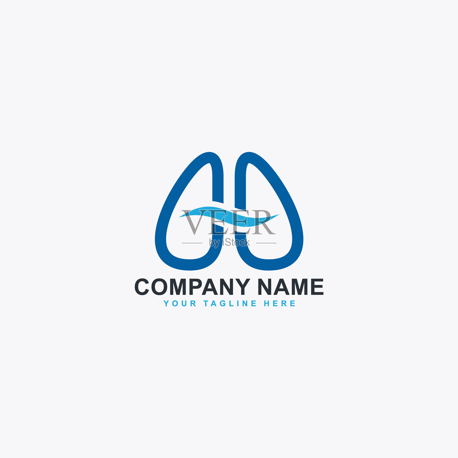 Brealogo设计肺部护理诊所插画图片素材