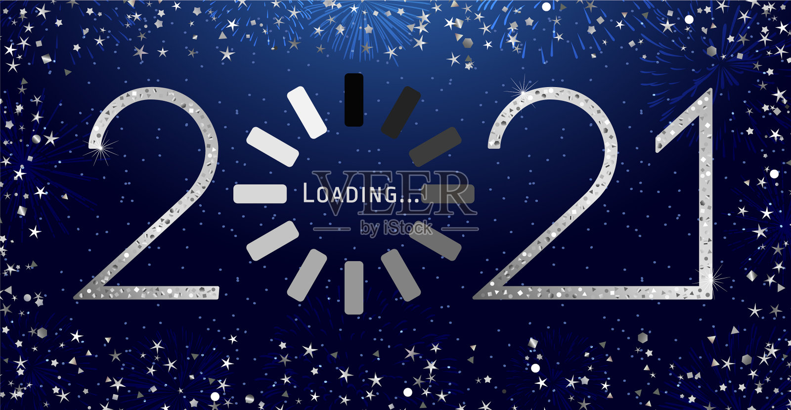 2021黑色和白色薄加载进展插画图片素材