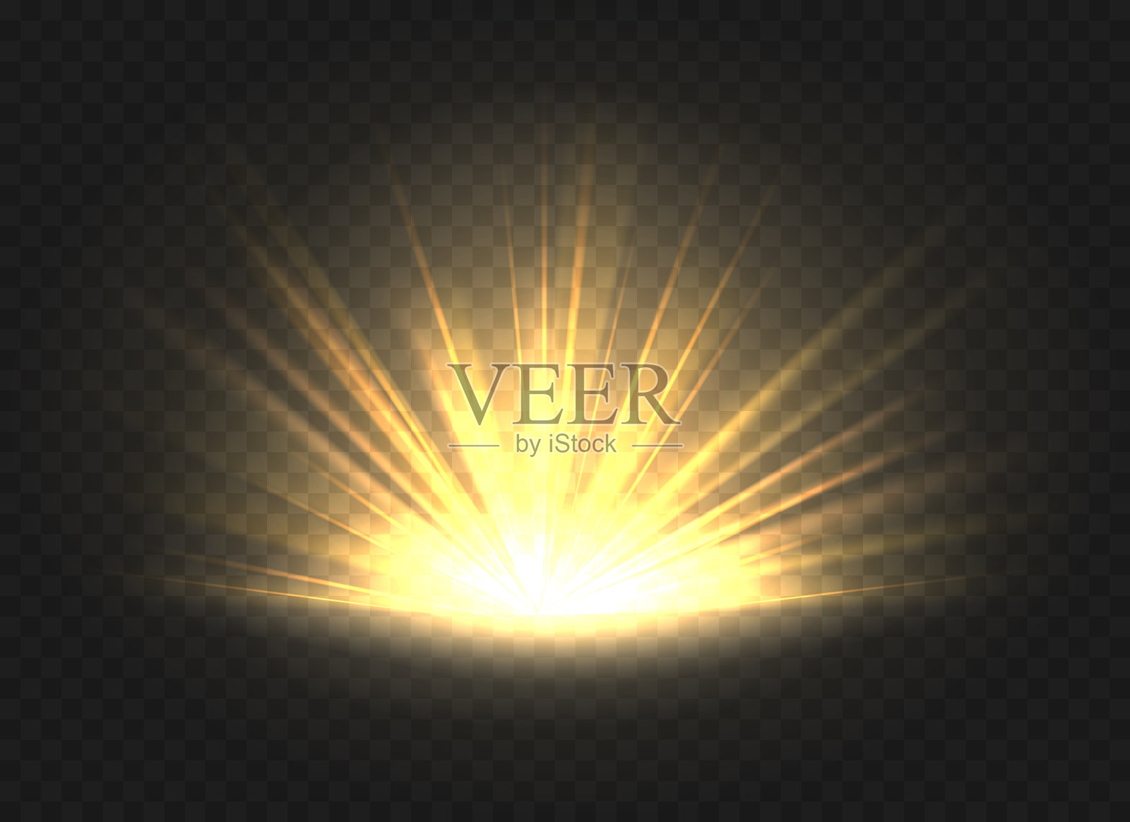 金色的射线辐射插画图片素材