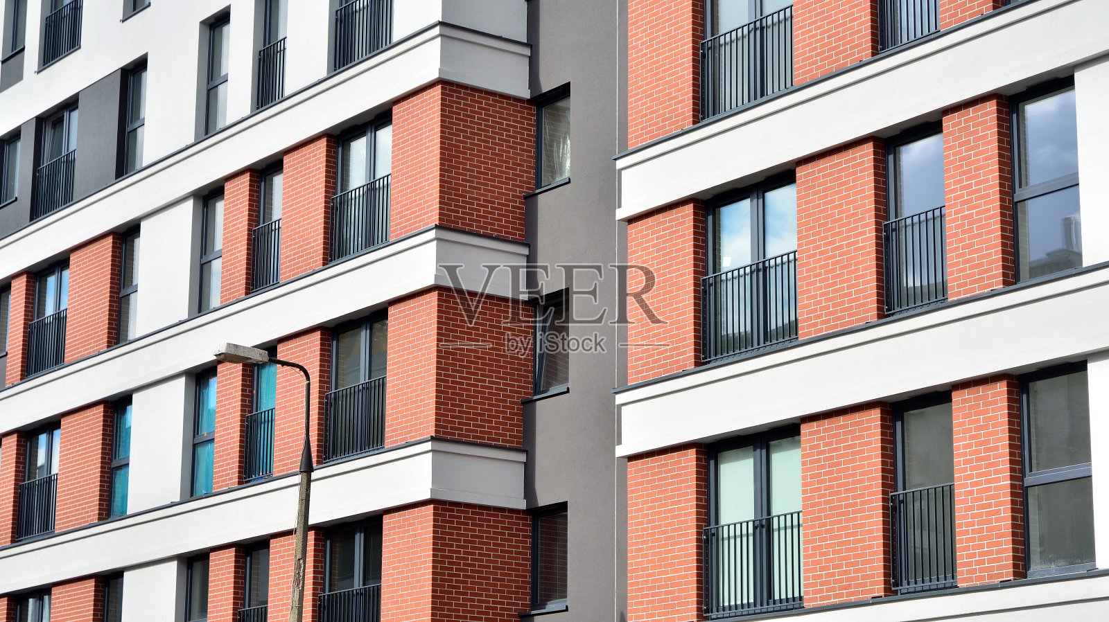 新豪宅及住宅综合体的细节。照片摄影图片