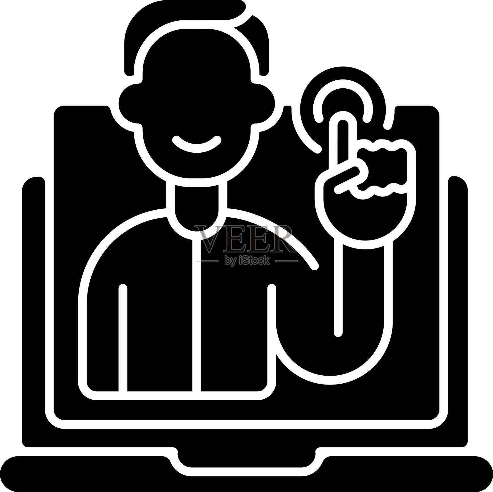 交互设计ixd黑色字形图标图标素材