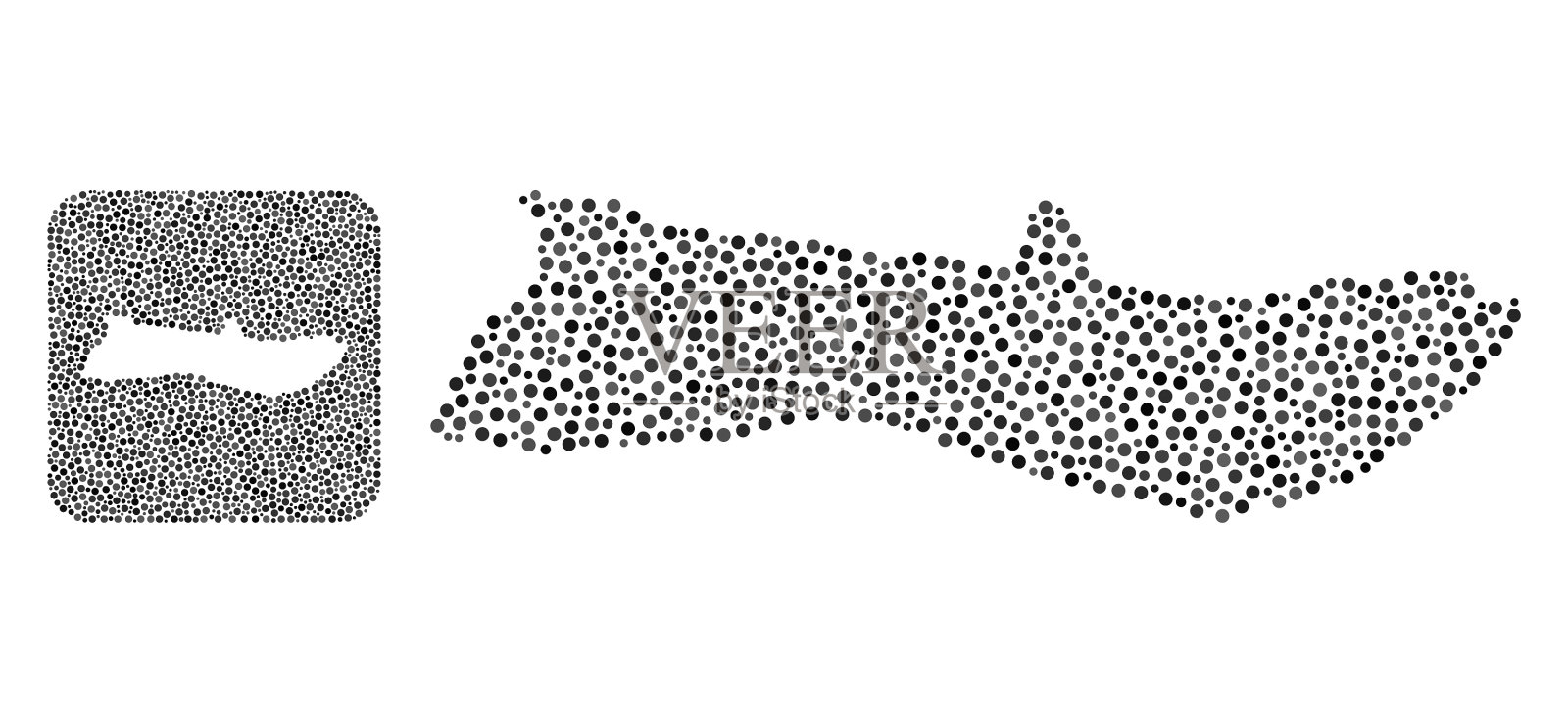 地图莫洛凯岛点马赛克与模板插画图片素材