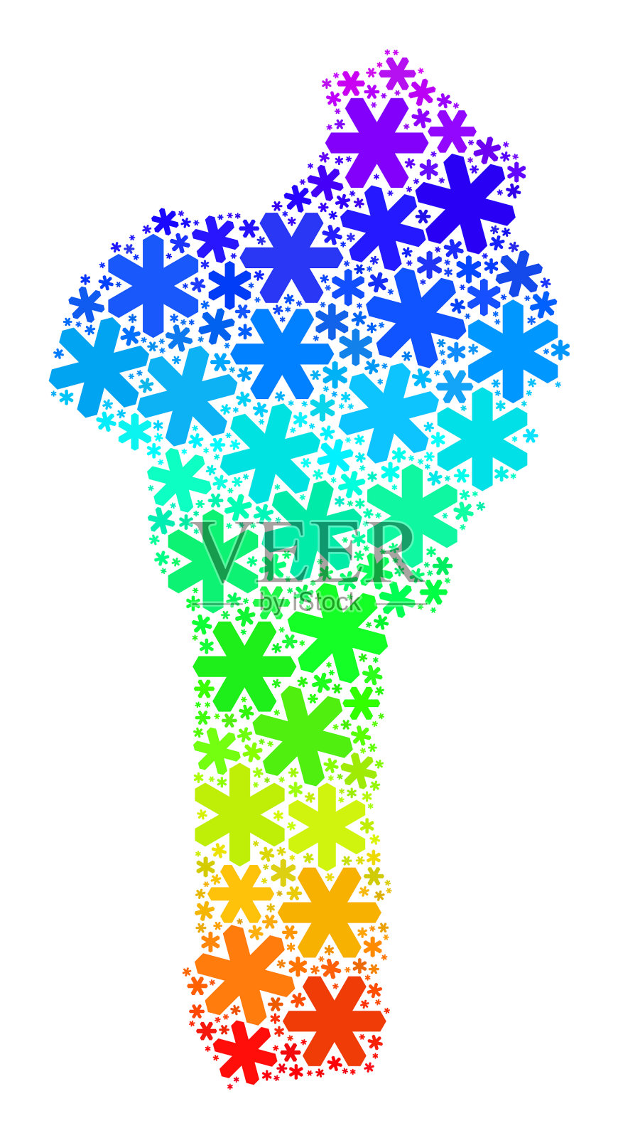 光谱梯度新鲜拼贴贝宁地图插画图片素材