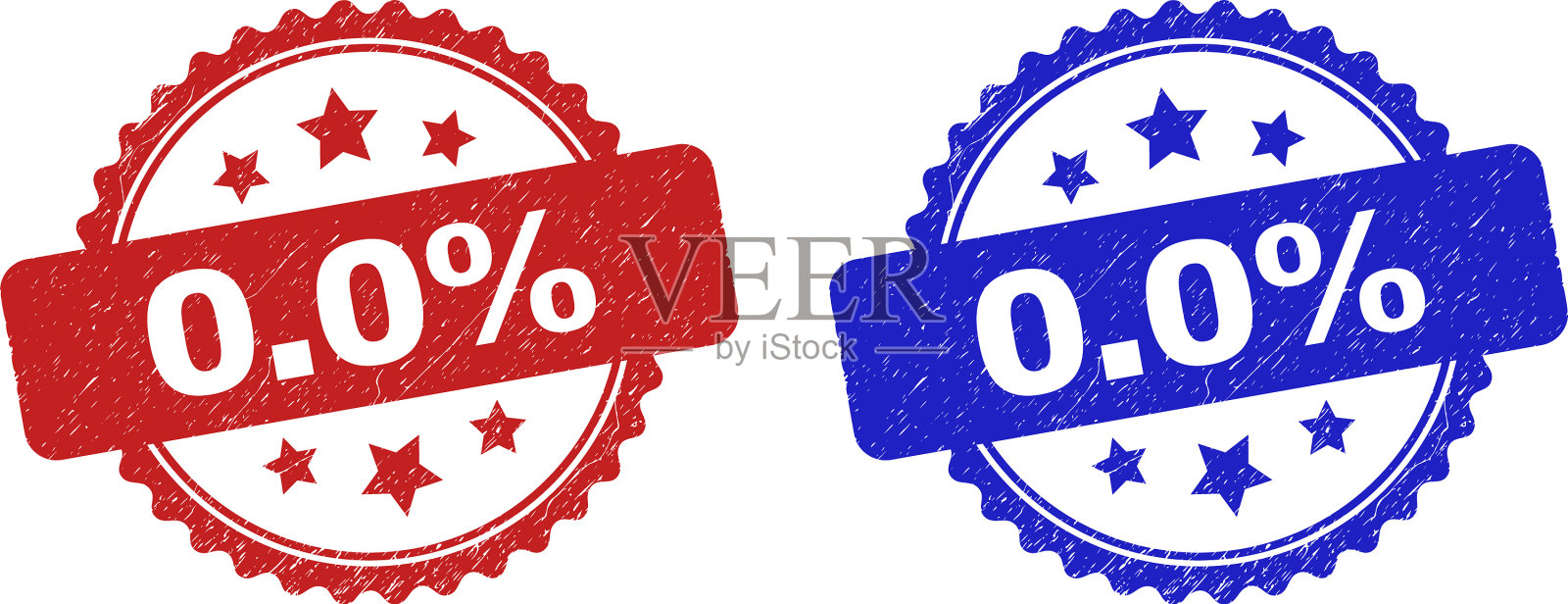 00%玫瑰形邮票印章与不干净的风格设计元素图片