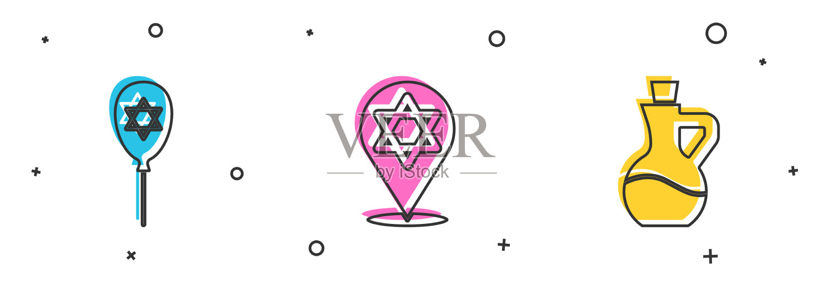 用星星大卫，星星大卫和图标素材