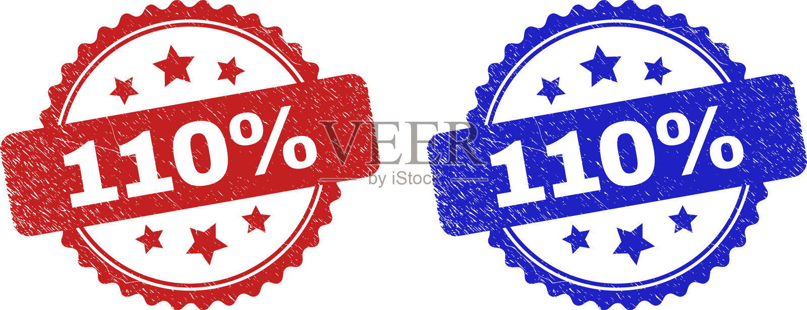 110%的玫瑰形密封与腐蚀的纹理设计元素图片