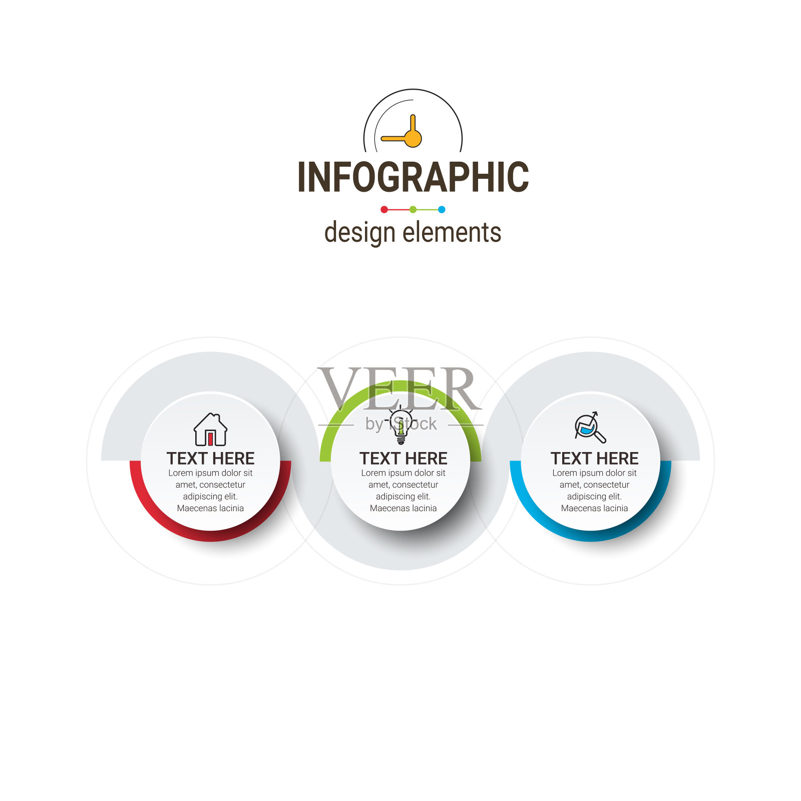信息图形设计向量和营销图标。可用于流程图，演示文稿，工作流布局，横幅，流程图，信息图。图标素材
