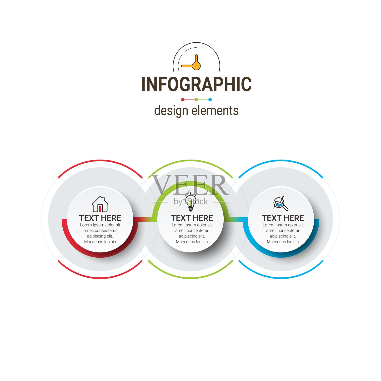 信息图形设计向量和营销图标。可用于流程图，演示文稿，工作流布局，横幅，流程图，信息图。插画图片素材