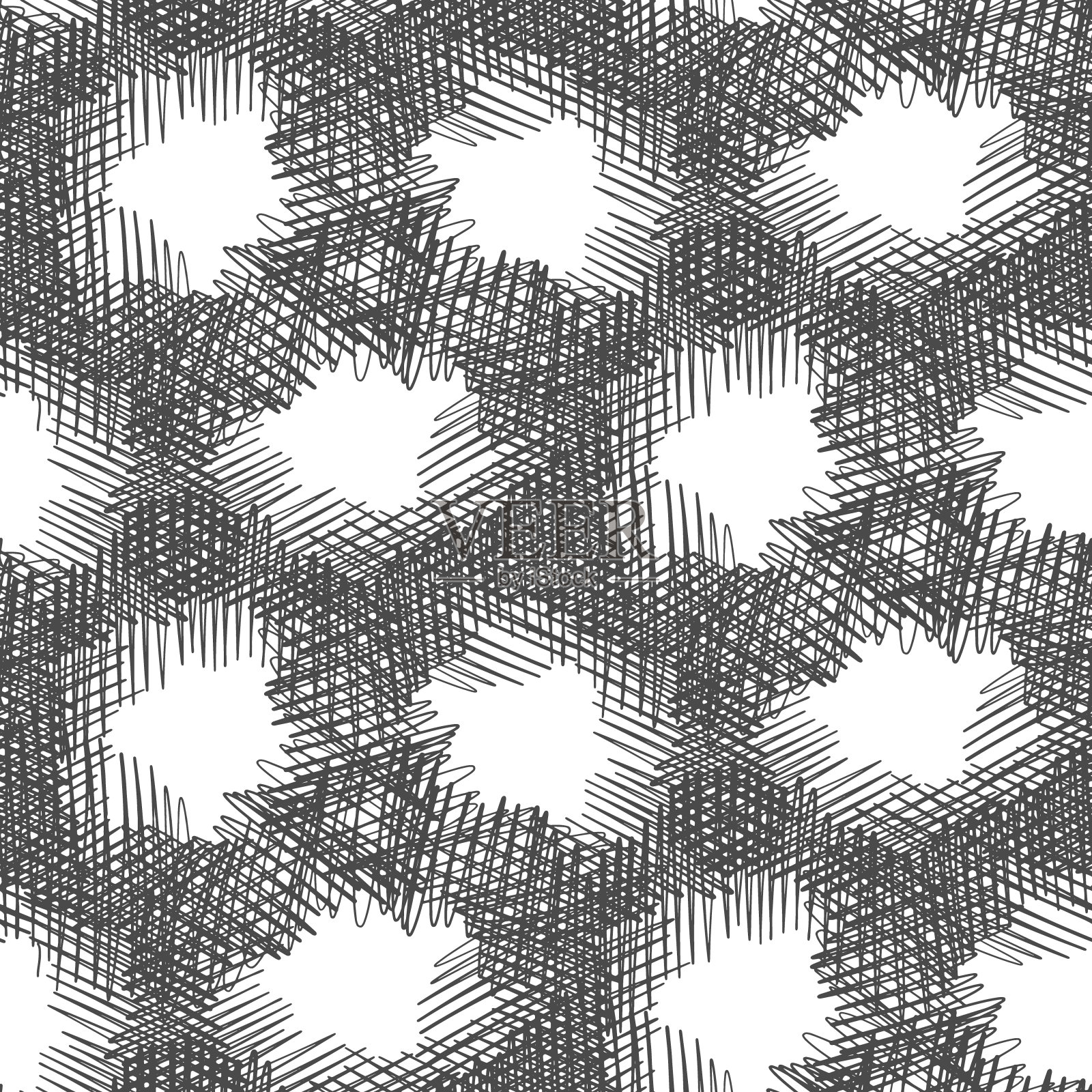 线条艺术风格中的图案插画图片素材