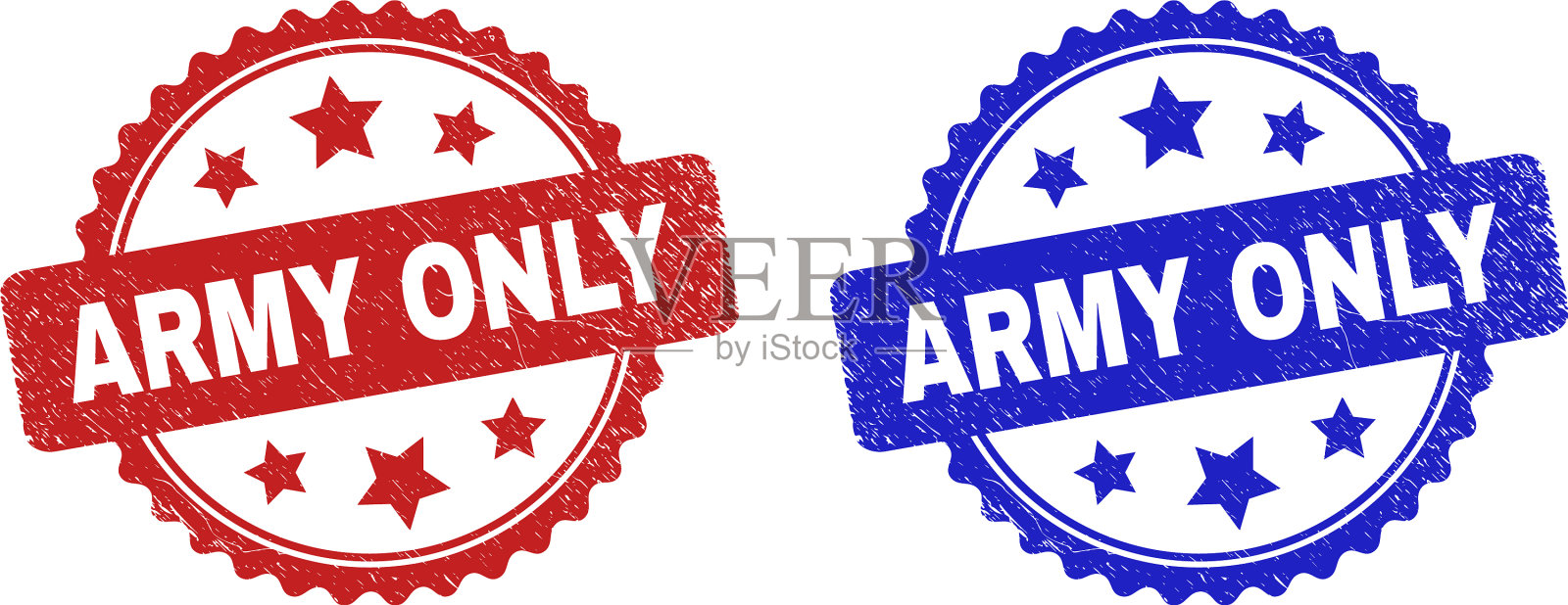 陆军只在垃圾表面上留下玫瑰形的水印插画图片素材