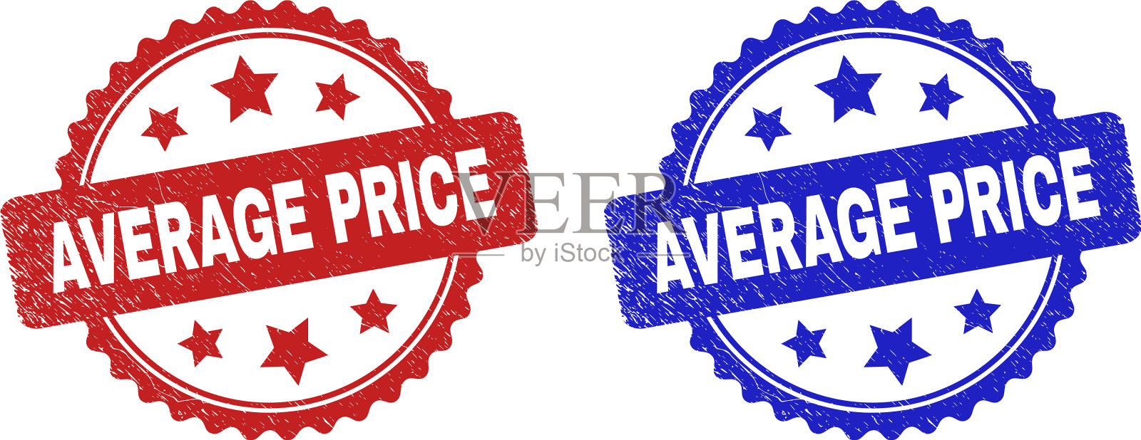 平均价格玫瑰形邮票印章与刮花设计元素图片