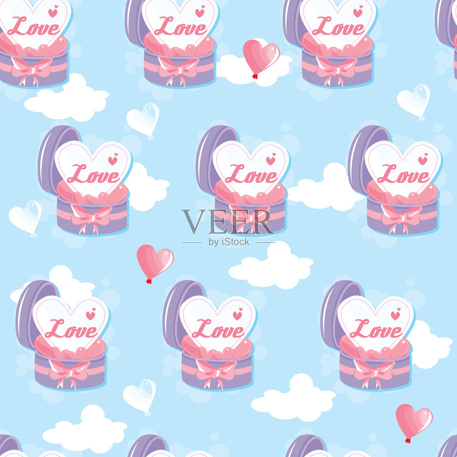 情人节快乐的图案设计插画图片素材