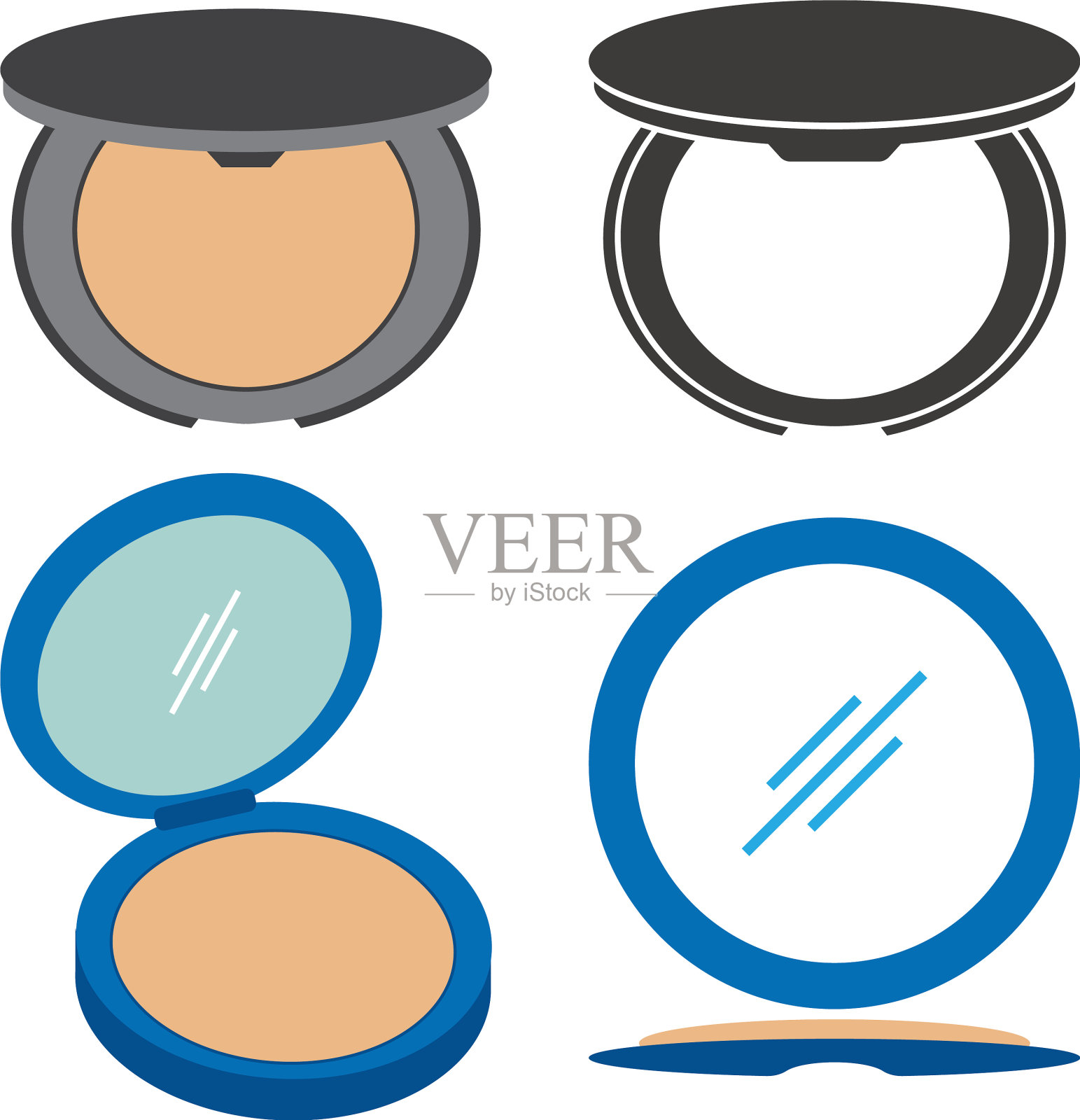 粉妆图标设计模板隔离插画图片素材