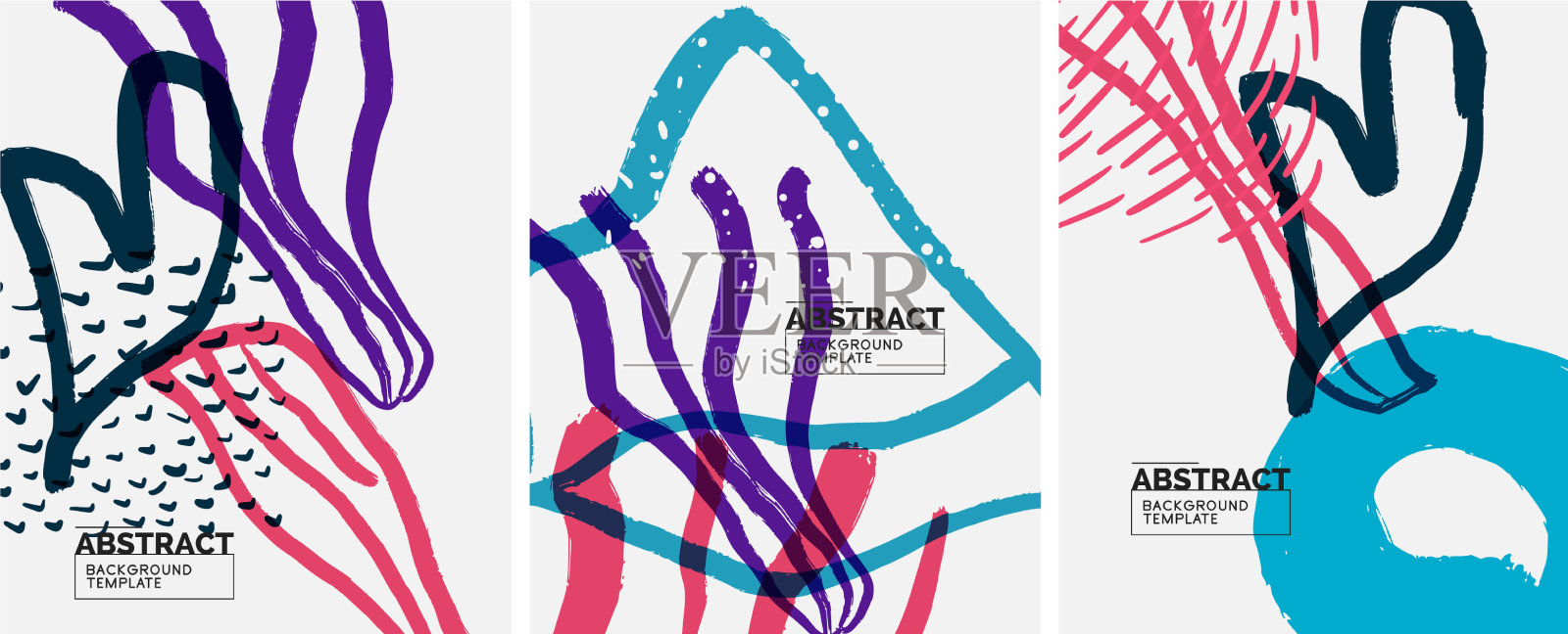 社交媒体抽象背景抽象手插画图片素材