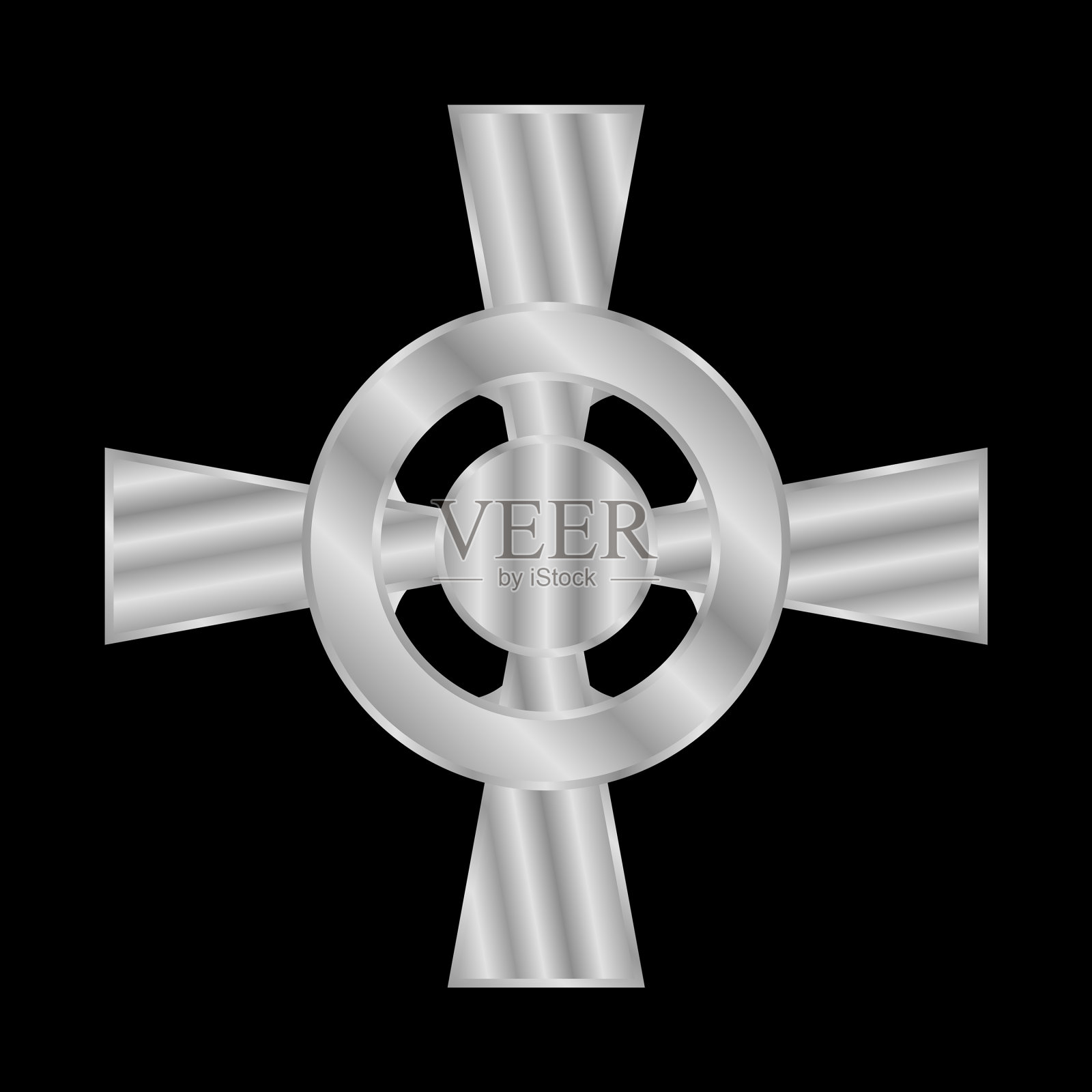 凯尔特十字图标上的黑色插画图片素材