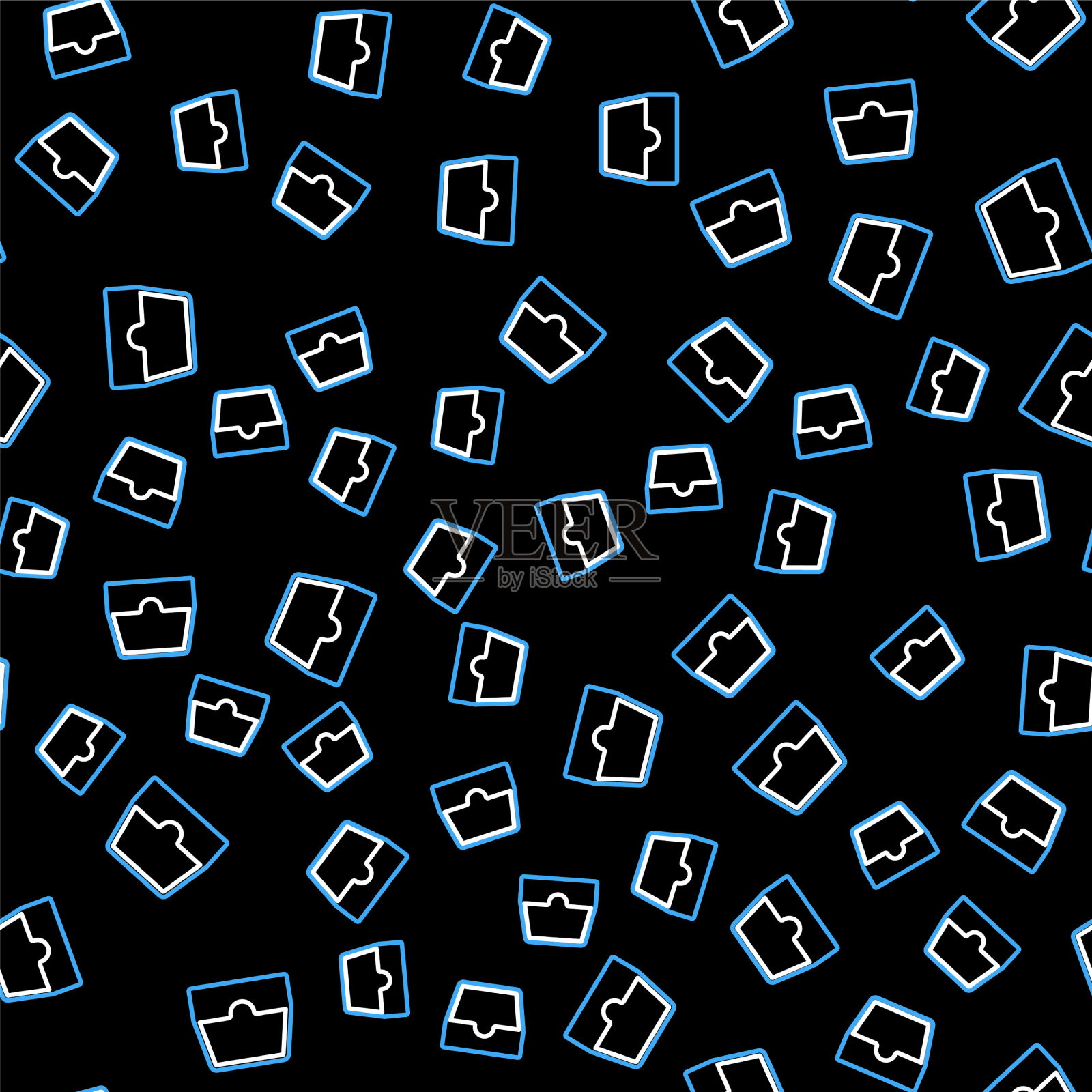 连社交媒体收件箱图标隔离无缝插画图片素材