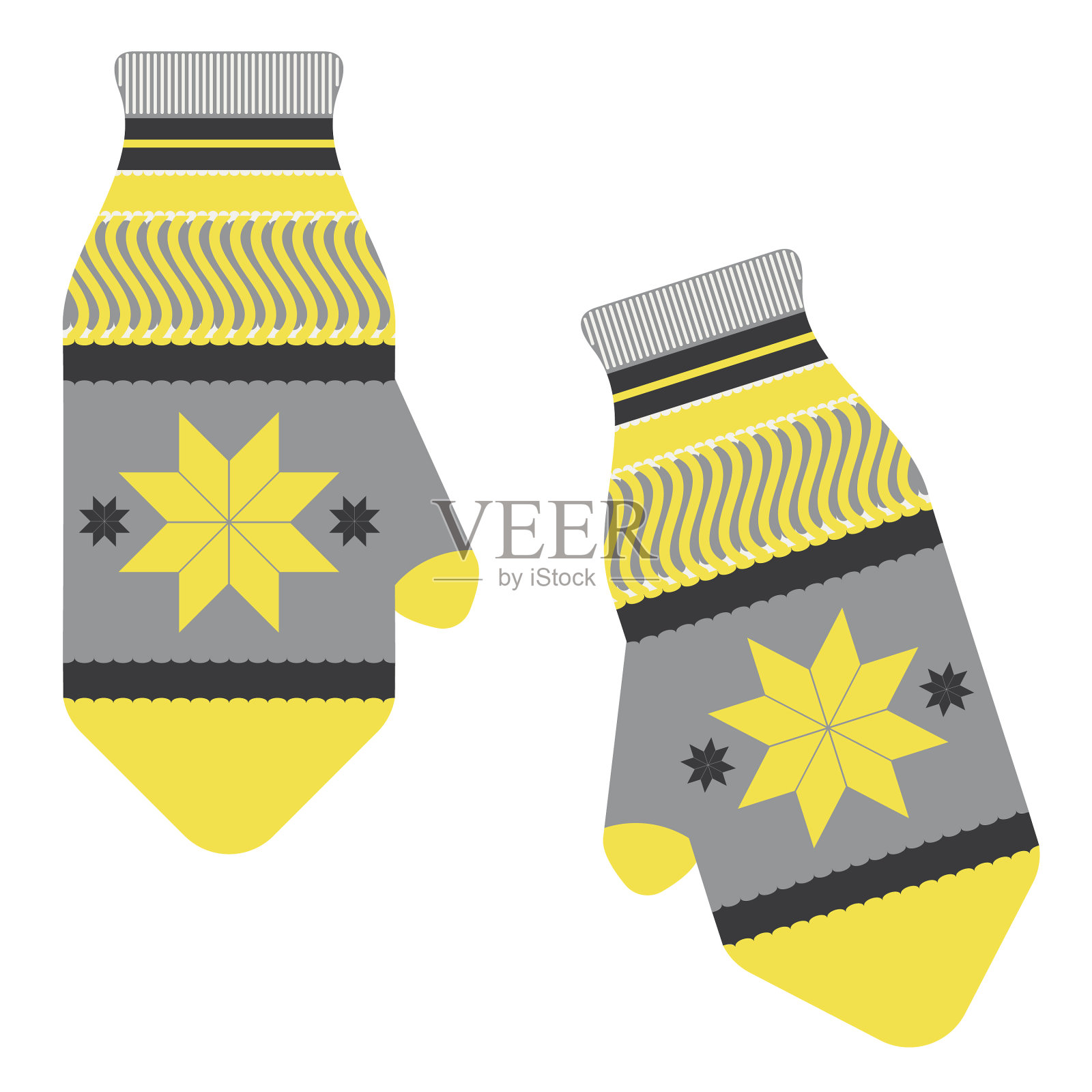 丰富多彩的冬季手套设计元素图片