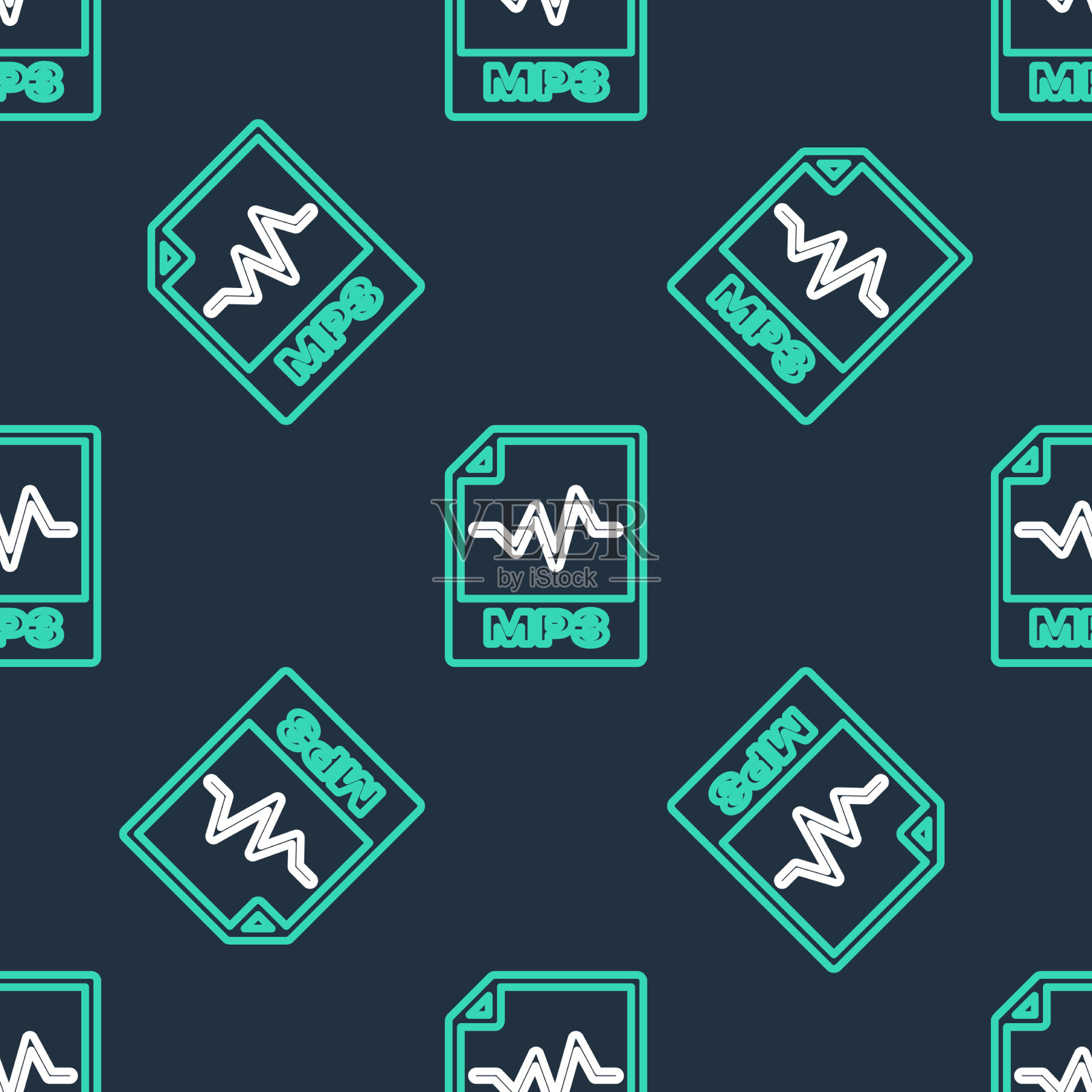 行mp3文件文件下载mp3按钮图标插画图片素材