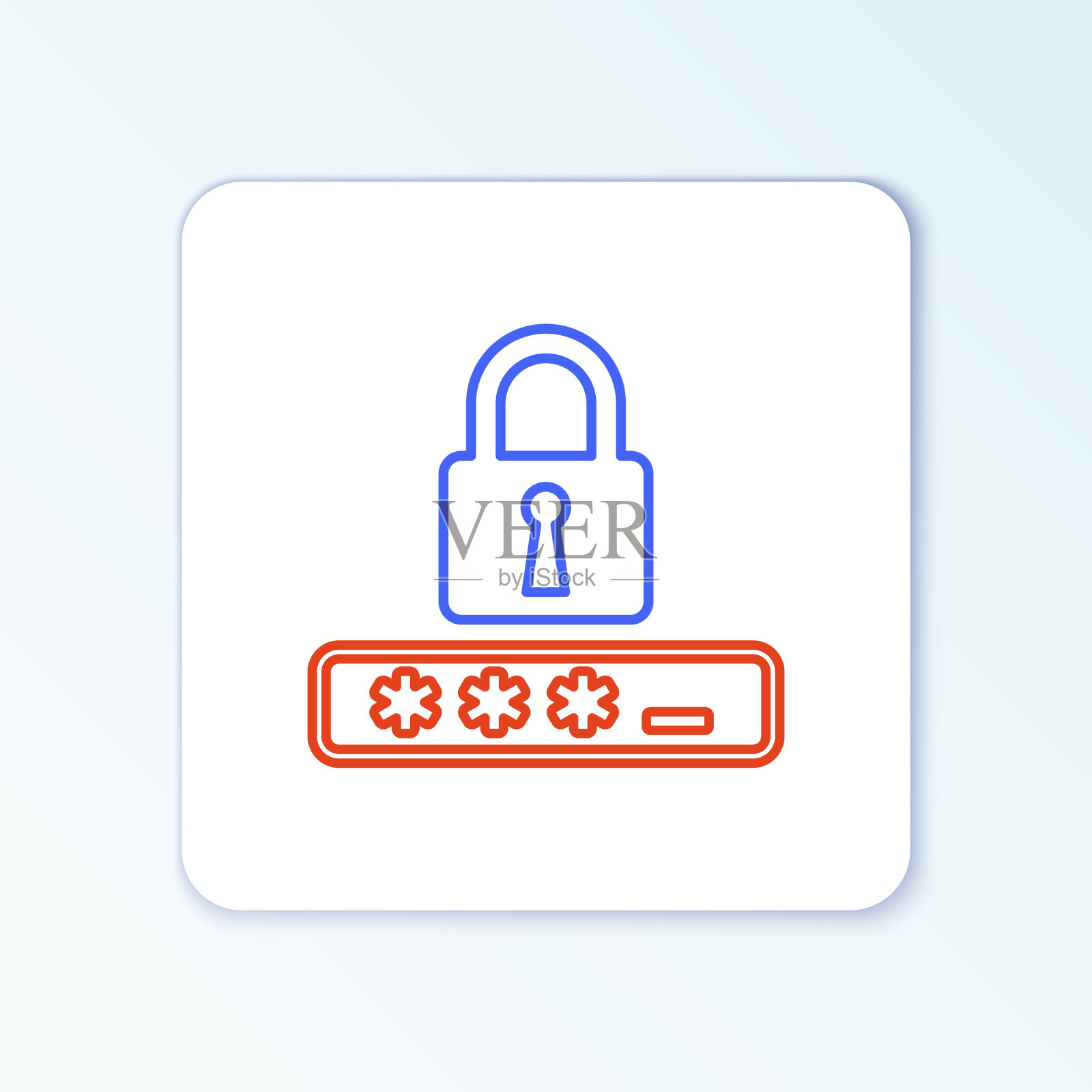 线路密码保护和安全访问图标图标素材