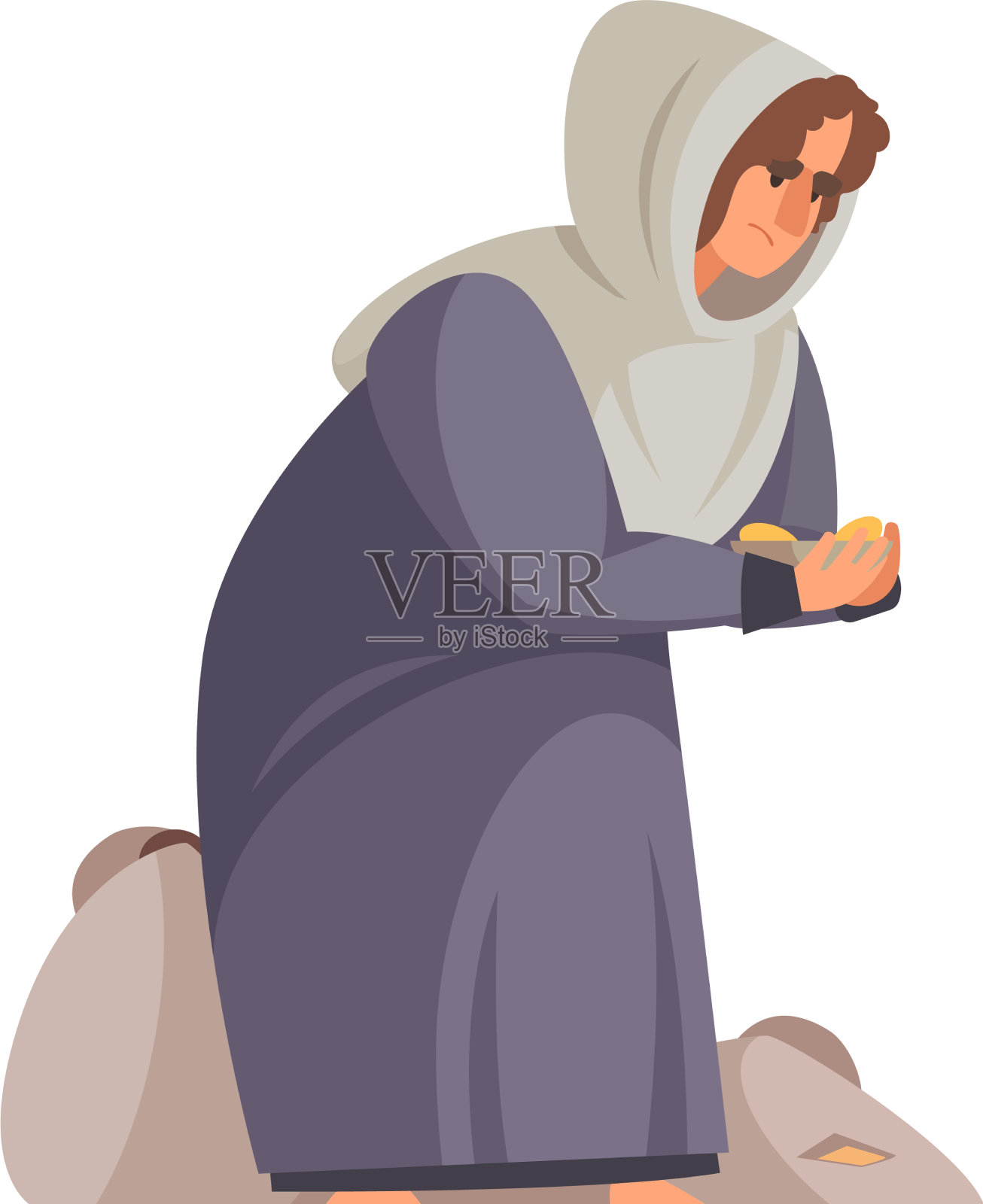 中世纪的农民图标设计元素图片