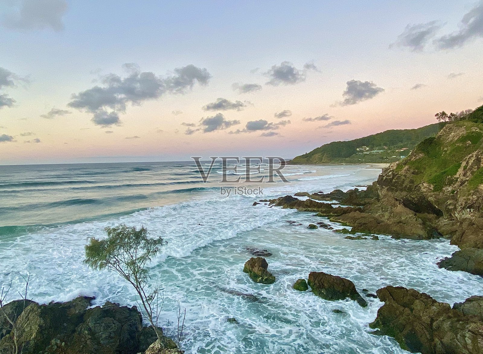 海岬的日落海景照片摄影图片