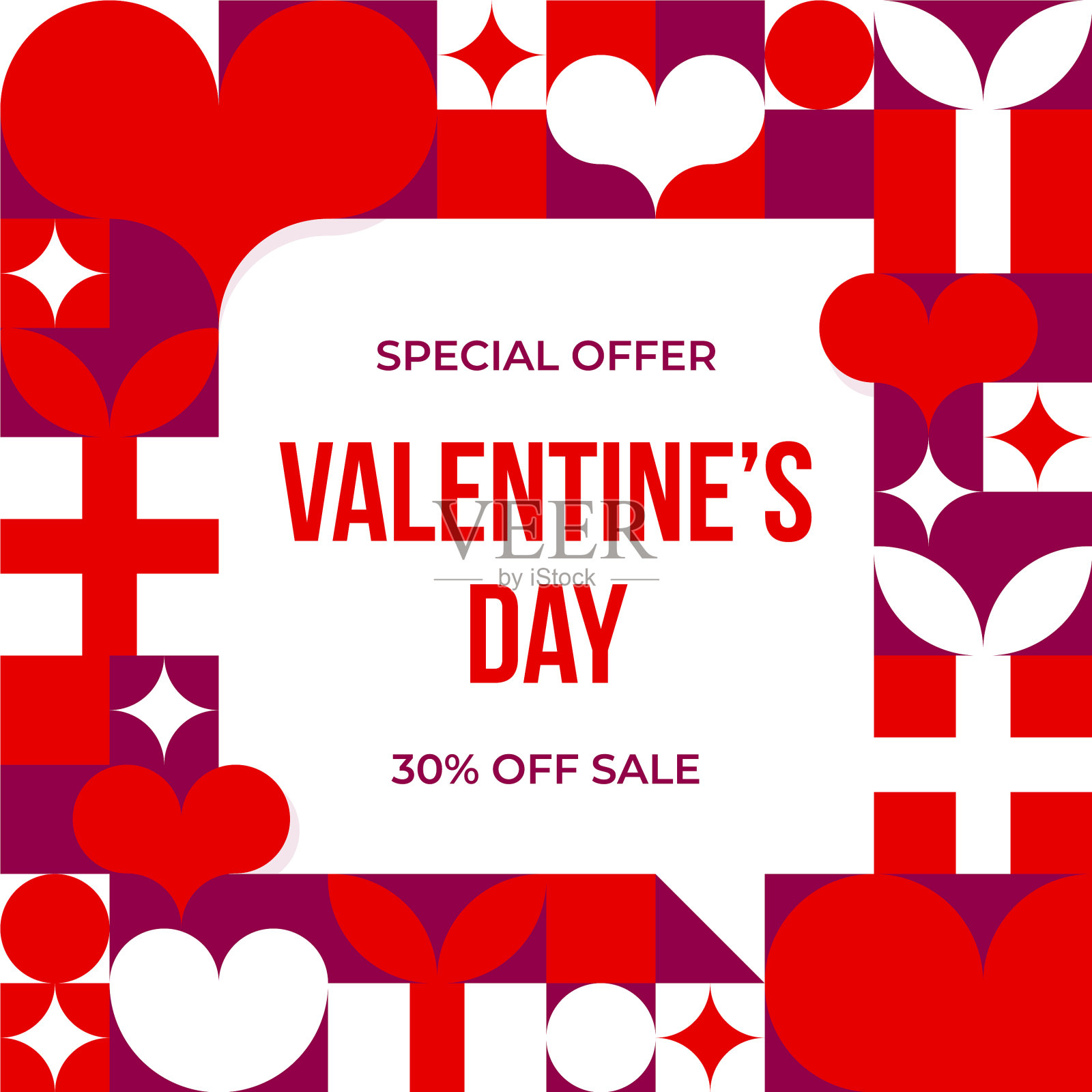 情人节优惠卡插画图片素材