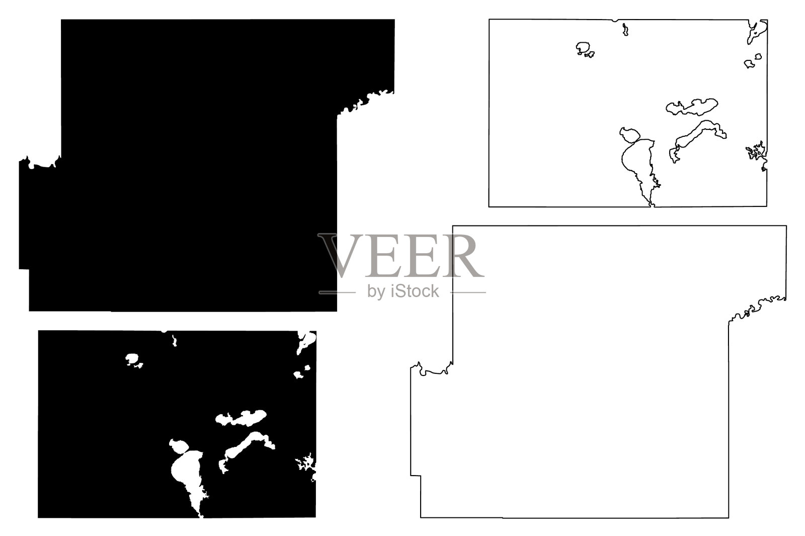 Kingsbury和Jackson县南部插画图片素材