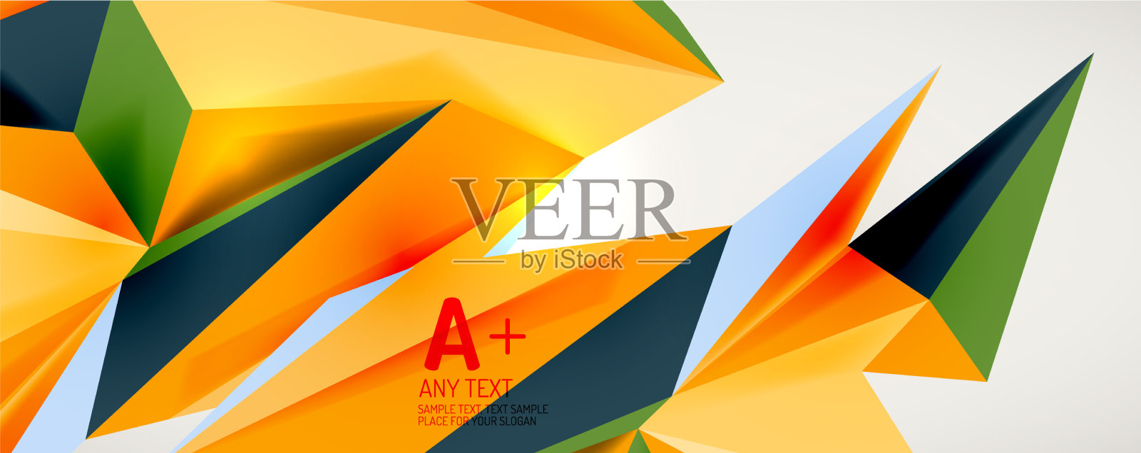 三角形几何背景低多边形3d插画图片素材