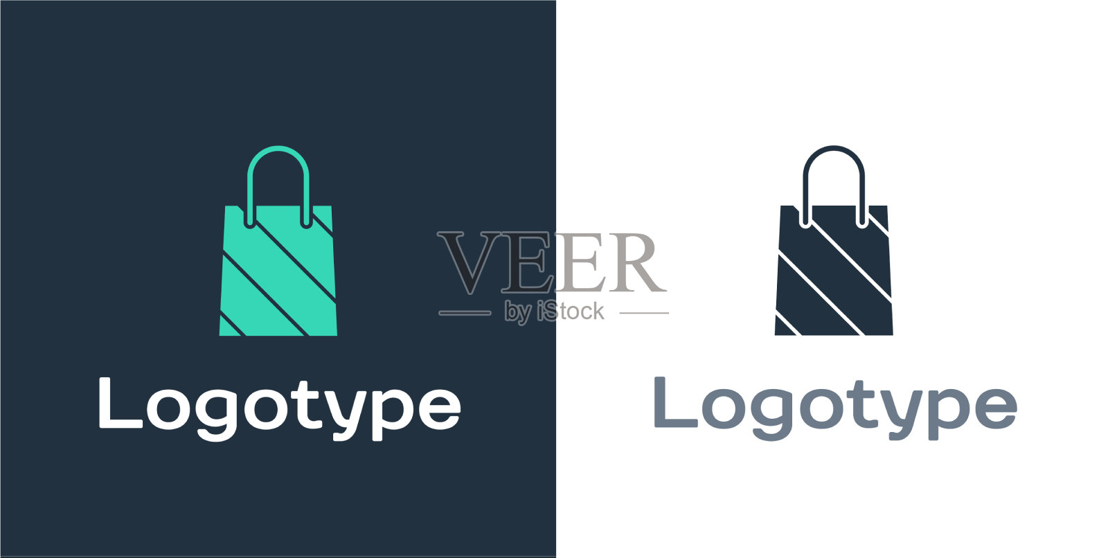 标志型圣诞纸袋的图标图标素材