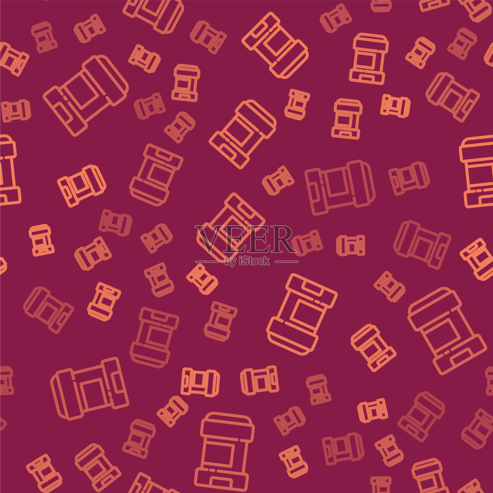 棕色线止汗除臭剂滚动图标插画图片素材