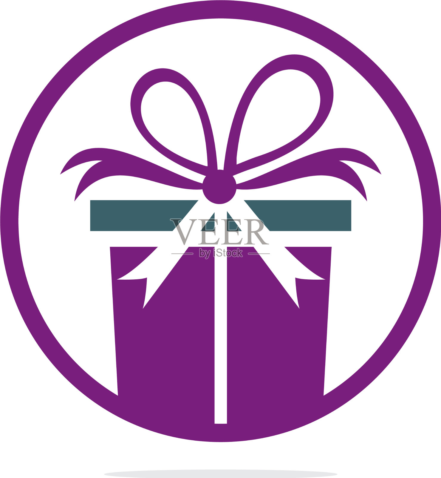 礼盒标志设计插画图片素材