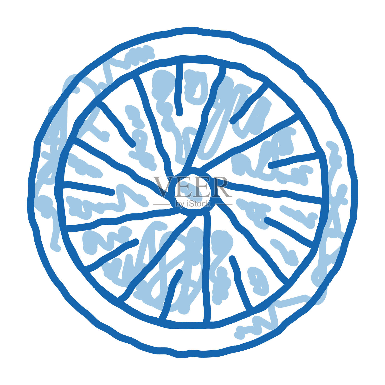 自行车车轮涂鸦图标手绘插图插画图片素材